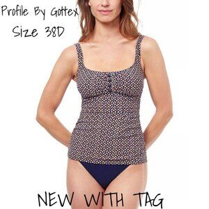 Profile By Gottex Women's D-Cup Underwire Tankini Top 38D New With Tag